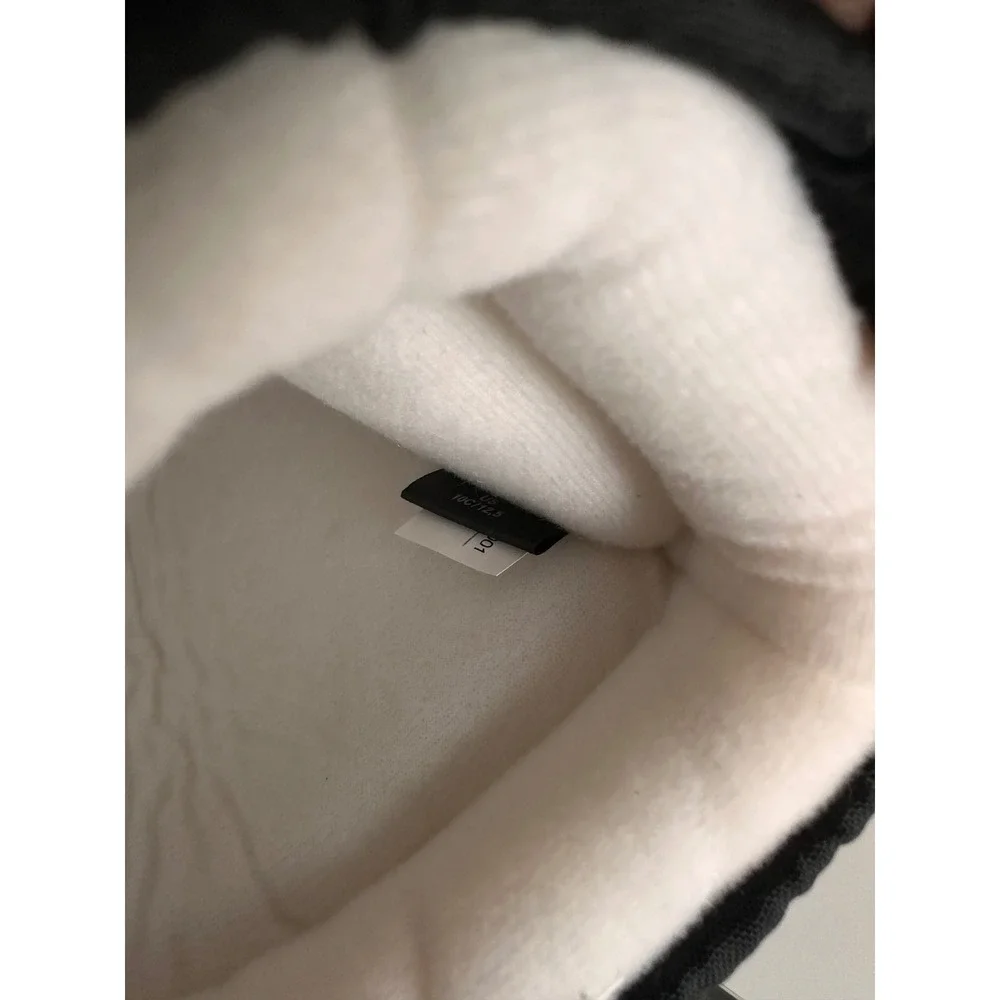 Moon Boot Kids Icon Nylon Snow Boots Black White Logo Insulated 10C 12.5 US